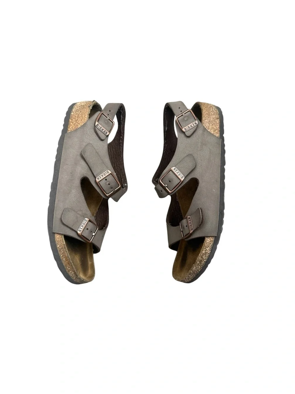 Birkenstock Rome Brown Two-Strap Kids Sandal with Buckles